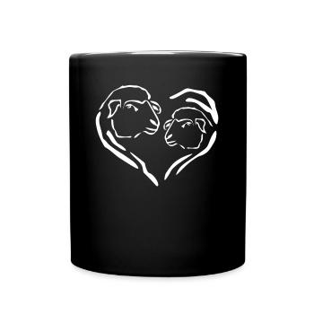 Cœur de mouton Mouton Mouton - Mug uni - noir - Devant