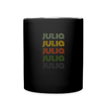 70s Retro Nom Vintage Personnalisé Julia - Mug uni - noir - Devant