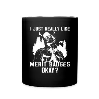 Camping Scouting - Funny Scout Guide - Full Colour Mug - black - Front