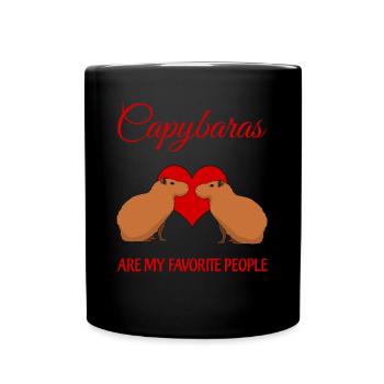 Capybaras Capybara - Tasse einfarbig - Schwarz - Vorne