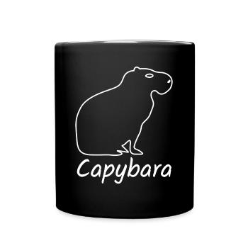 Capybara Wasserschwein Capybaras - Tasse einfarbig - Schwarz - Vorne