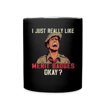 Camping Scouting - Funny Scout Guide - Full Colour Mug - black - Front