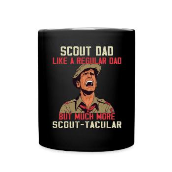 Camping Scouting - Funny Scout Father - Full Colour Mug - black - Front