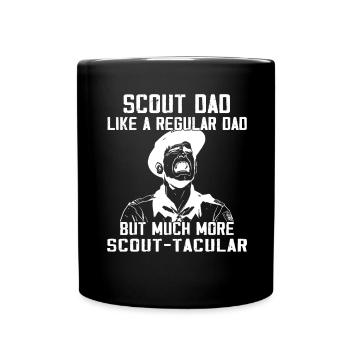 Camping Scouting - Funny Scout Father - Full Colour Mug - black - Front