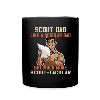 Camping Scouting - Funny Scout Father - Full Colour Mug - black - Front
