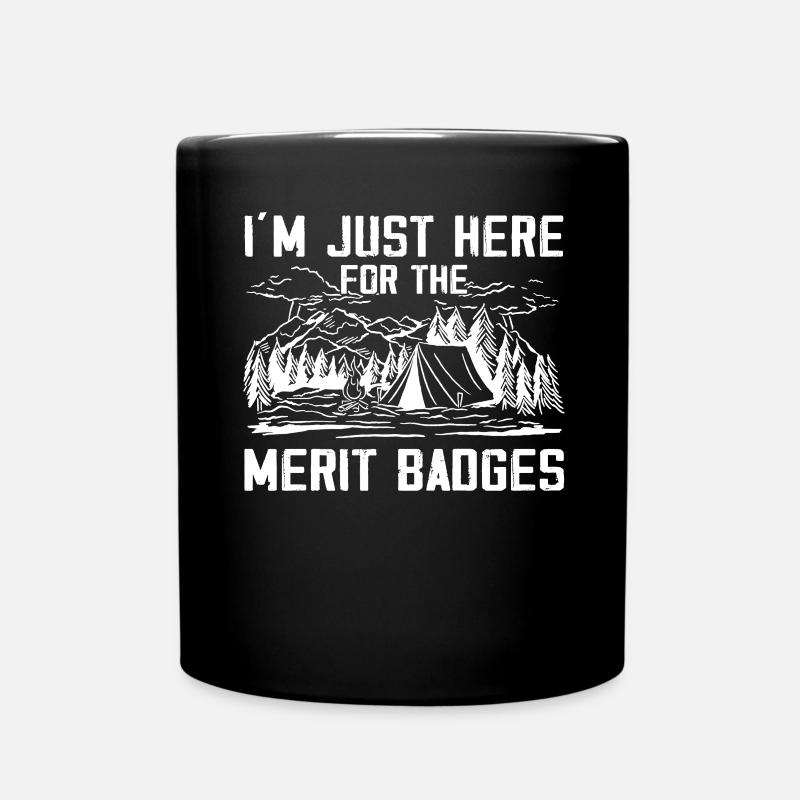 Camping Scouting - Funny Scout Father - Full Colour Mug - black