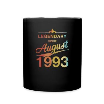 30th Birthday Legendary August 1993 Volume 93 - Full Colour Mug - black - Front