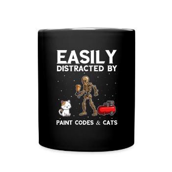 Autolackierer Angebot für Autolackierer - Tasse einfarbig - Schwarz - Vorne