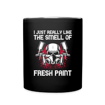 Kfz-Lackierer Angebot für Autolackierer - Tasse einfarbig - Schwarz - Vorne