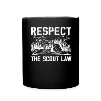 Camping Scouting - Drôle de père scout - Mug uni - noir - Devant