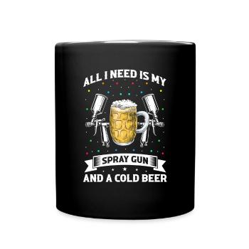 Car painter for body technicians - Full Colour Mug - black - Front