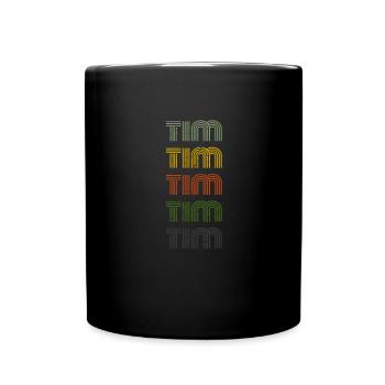 70s Retro Nom Vintage Personnalisé Tim - Mug uni - noir - Devant