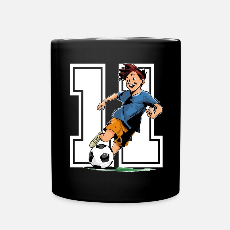 Anniversaire de football - garçon de 11 ans - 11. - Mug uni - noir