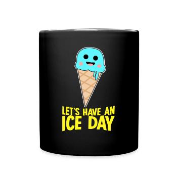 Crème glacée belle journée - Mug uni - noir - Devant