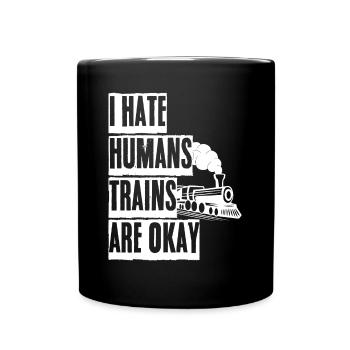 Railroad Locomotive Railwayman - Full Colour Mug - black - Front