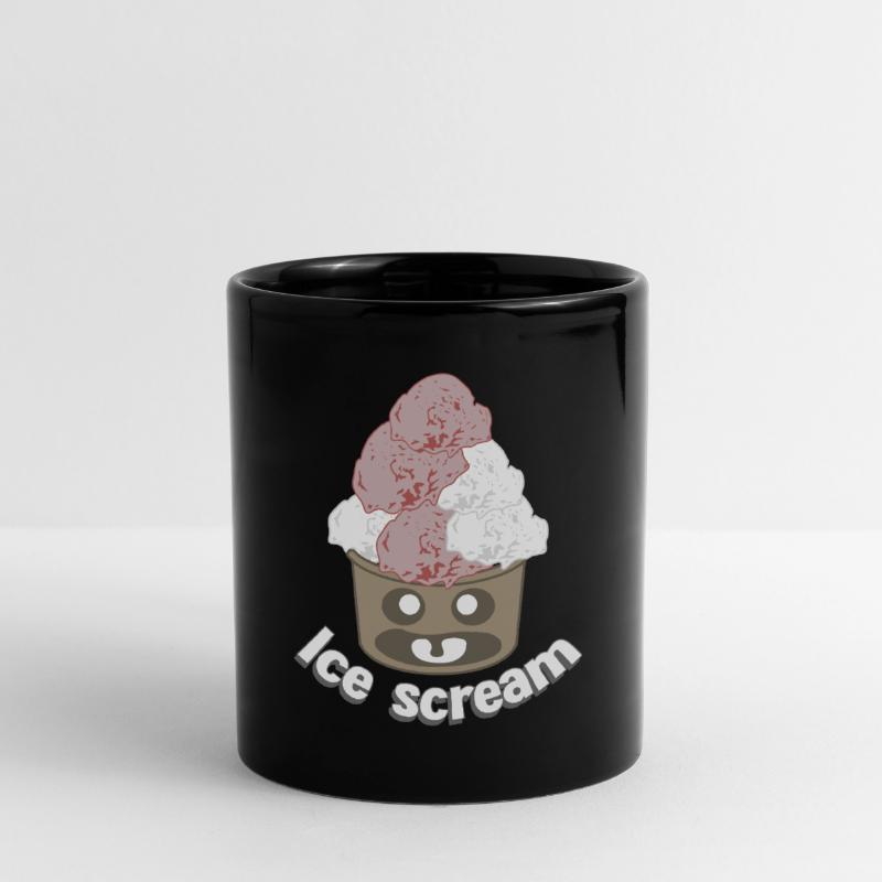 Eis Eiscreme Gespenst Eisbecher Tasse einfarbig