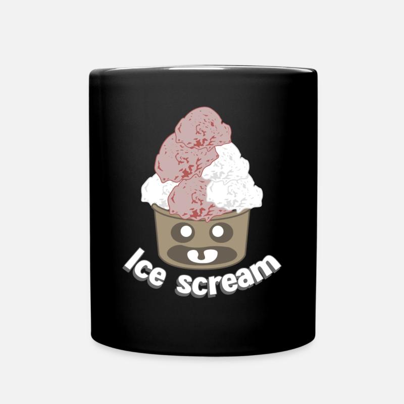 Eis Eiscreme Gespenst Eisbecher - Tasse einfarbig - Schwarz