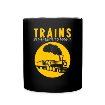 Model Railway Railway Train Driver - Full Colour Mug - black - Front