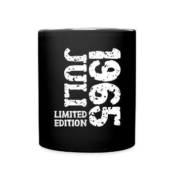 1965 Juli Limited Edition Geburtstag Geschenk - Tasse einfarbig - Schwarz - Vorne