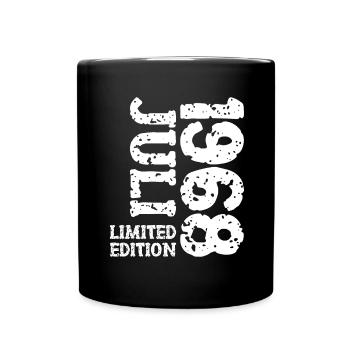 1968 Juli Limited Edition Geburtstag Geschenk - Tasse einfarbig - Schwarz - Vorne