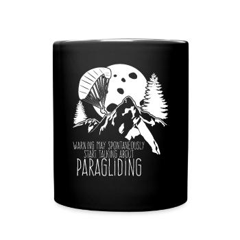 Paraglider, paragliding, paragliding - Full Colour Mug - black - Front