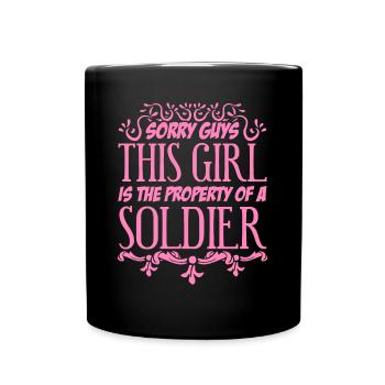 Soldier's wife Soldiers' wives - Full Colour Mug - black - Front