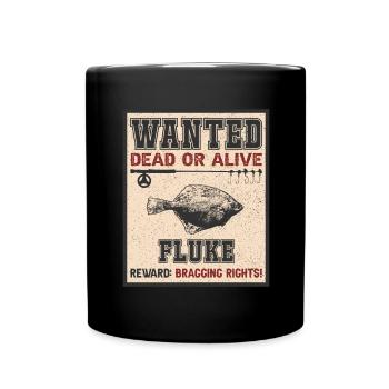 Poisson recherché - Fluke Fishing - Mug uni - noir - Devant