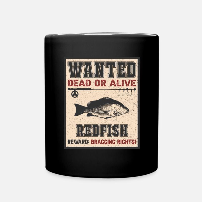 Gesucht Fisch - Rotbarsch Angeln - Tasse einfarbig - Schwarz