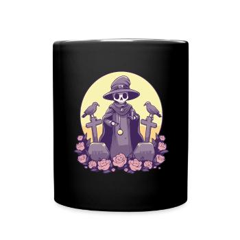 Kawaii Pastel Goth Niedlicher Witchy Death - Tasse einfarbig - Schwarz - Vorne