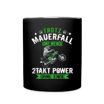 Lustiger Spruch Simsonfahrer S50 S51 Simme Moped - Tasse einfarbig - Schwarz - Vorne