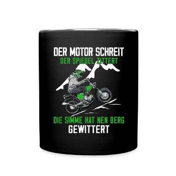 Lustiger Spruch Simsonfahrer S50 S51 Simme Moped - Tasse einfarbig - Schwarz - Vorne
