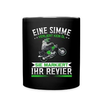 Lustiger Spruch Simsonfahrer S50 S51 Simme Moped - Tasse einfarbig - Schwarz - Vorne
