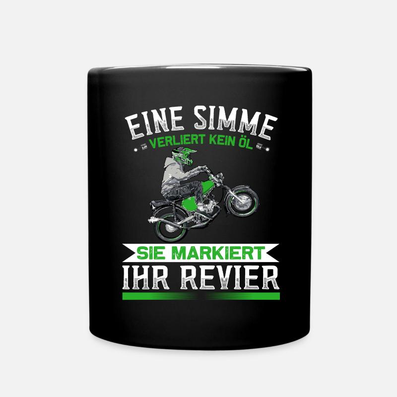 Lustiger Spruch Simsonfahrer S50 S51 Simme Moped - Tasse einfarbig - Schwarz