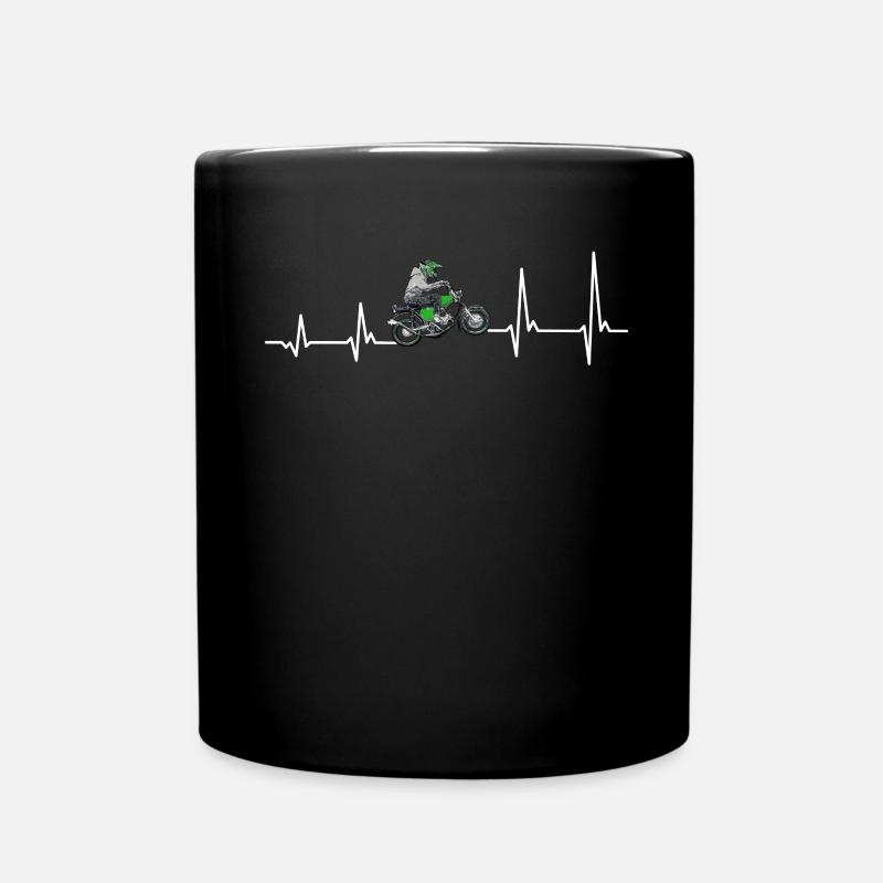 Herzschlag Simsonfahrer S50 S51 Simme Moped - Tasse einfarbig - Schwarz