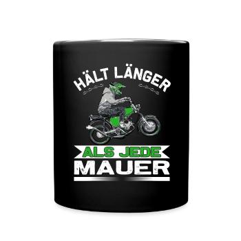 Lustiger Spruch Simsonfahrer S50 S51 Simme Moped - Tasse einfarbig - Schwarz - Vorne