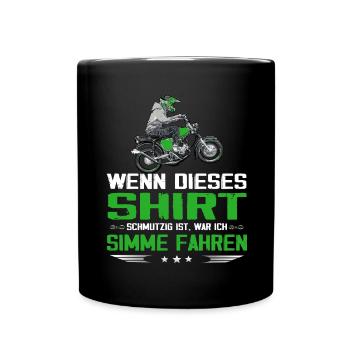 Lustiger Spruch Simsonfahrer S50 S51 Simme Moped - Tasse einfarbig - Schwarz - Vorne