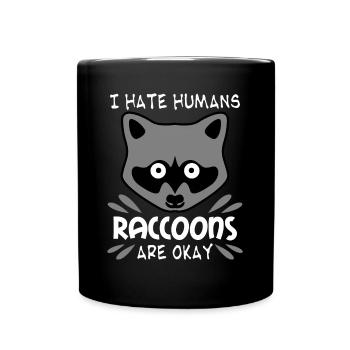 Raton laveur drôle de raton laveur - Mug uni - noir - Devant