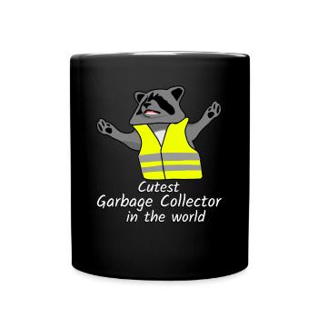 raton laveur raton laveur éboueur - Mug uni - noir - Devant
