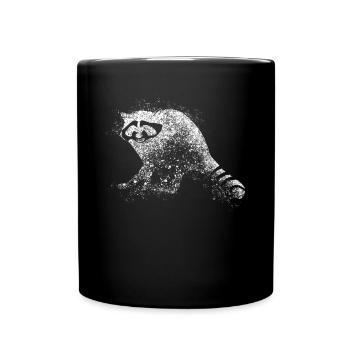 Raton laveur - Mug uni - noir - Devant