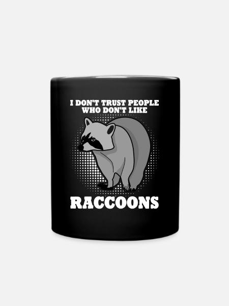 Waschbären Waschbär - Tasse einfarbig - Schwarz