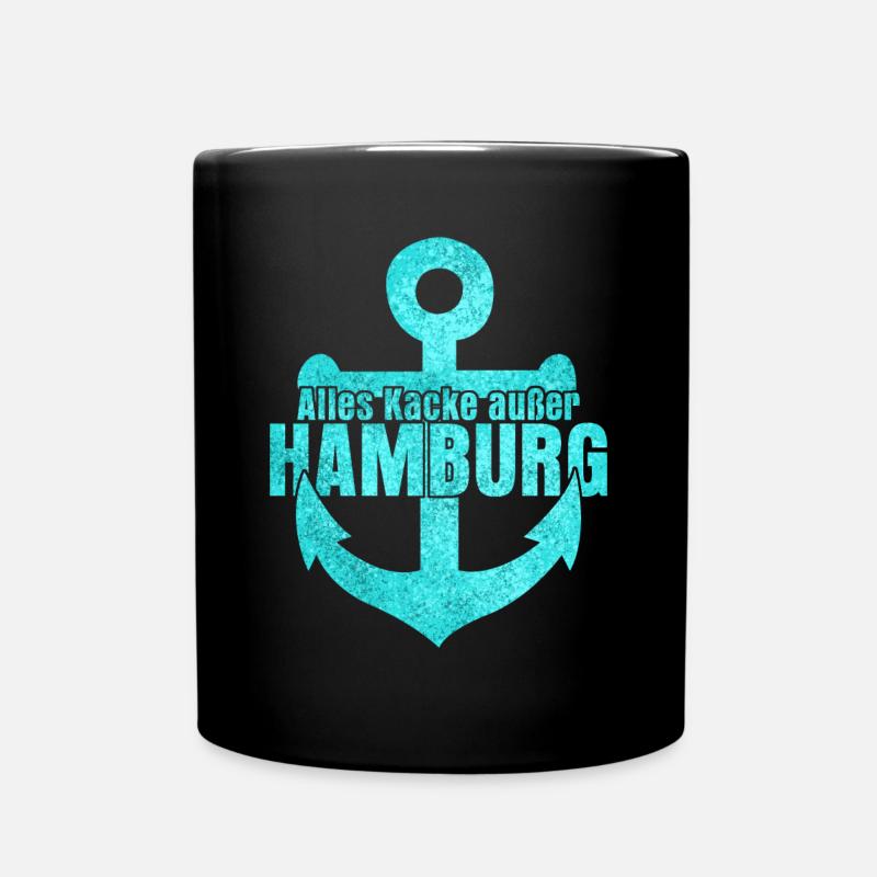Hamburg Hamburger Hafen - Tasse einfarbig - Schwarz
