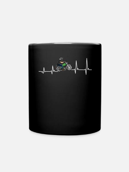 Herzschlag Simsonfahrer S50 S51 Simme Moped - Tasse einfarbig - Schwarz