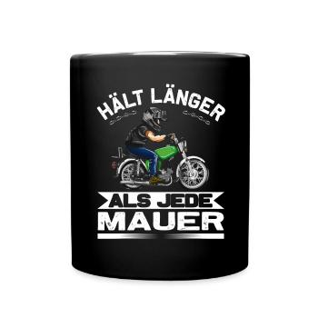 Lustiger Spruch Simsonfahrer S50 S51 Simme Moped - Tasse einfarbig - Schwarz - Vorne