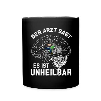 Lustiger Spruch Simsonfahrer S50 S51 Simme Moped - Tasse einfarbig - Schwarz - Vorne