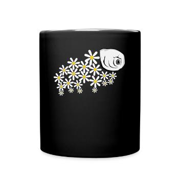 Bärtierchen Tardigrade Blüten - Tasse einfarbig - Schwarz - Vorne