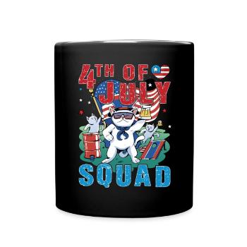 4th of july Squad - Full Colour Mug - black - Front