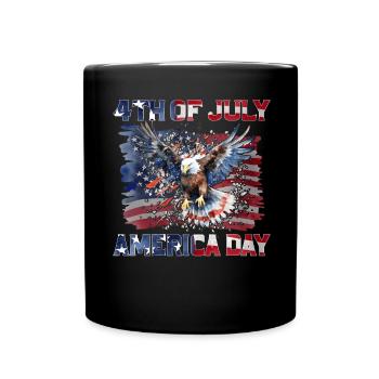 4th of july America Day - Full Colour Mug - black - Front