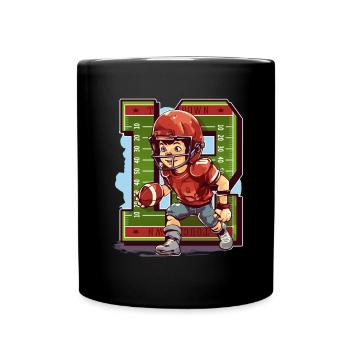 American Football Birthday - 12 Years Age - Full Colour Mug - black - Front