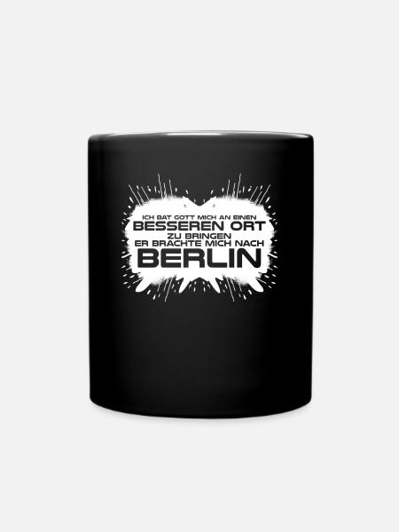 Berlin Berliner - Tasse einfarbig - Schwarz