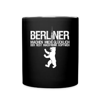 Berlin Spruch für Berliner - Tasse einfarbig - Schwarz - Vorne